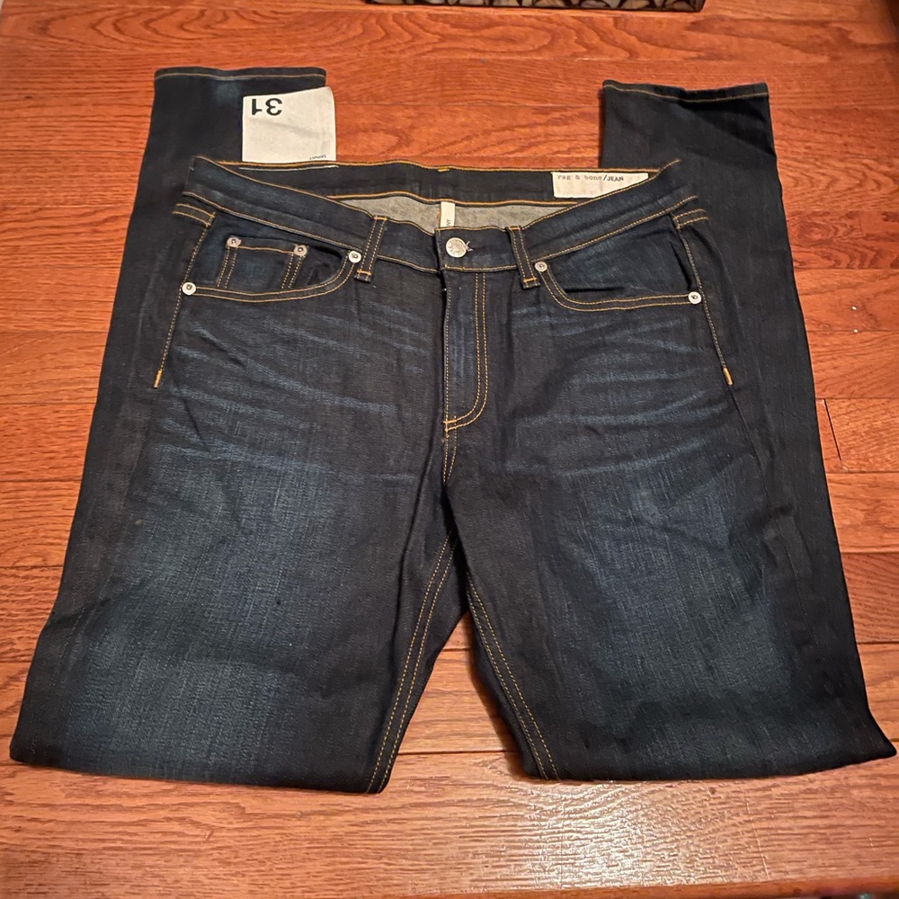 Rag and Bone Dark Wash Skinny Jean - Picture 3 of 6